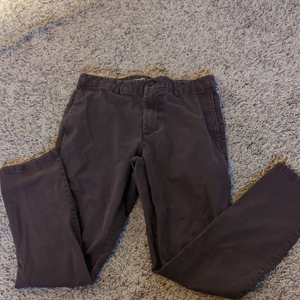 Old Navy Brown Chinos Flat Front Cotton Blend